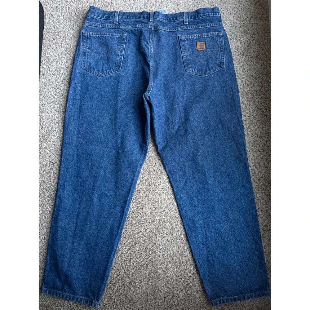 Carhartt B17 DST Relaxed‎ Fit Tapered Leg Jeans Mens 44x30 Dark Stone Blue Denim